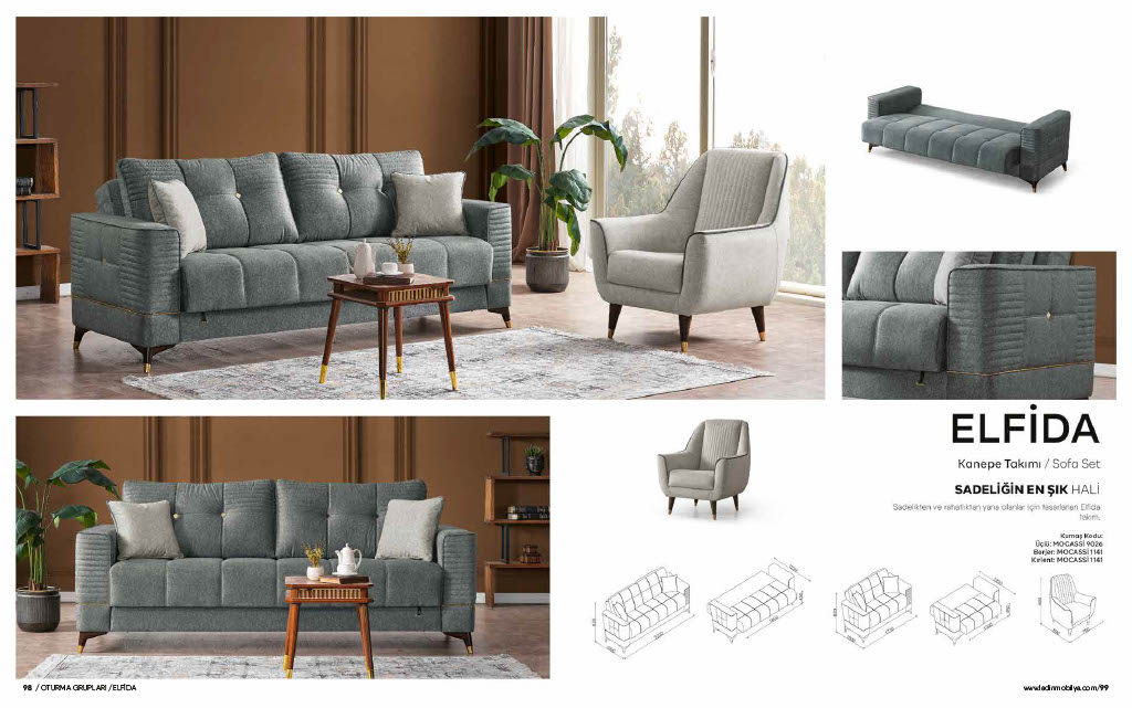 Elfida 3+2+1 Sofaset 1